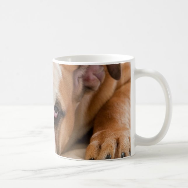 Taza De Café Perrito inglés del bulldog (Derecha)