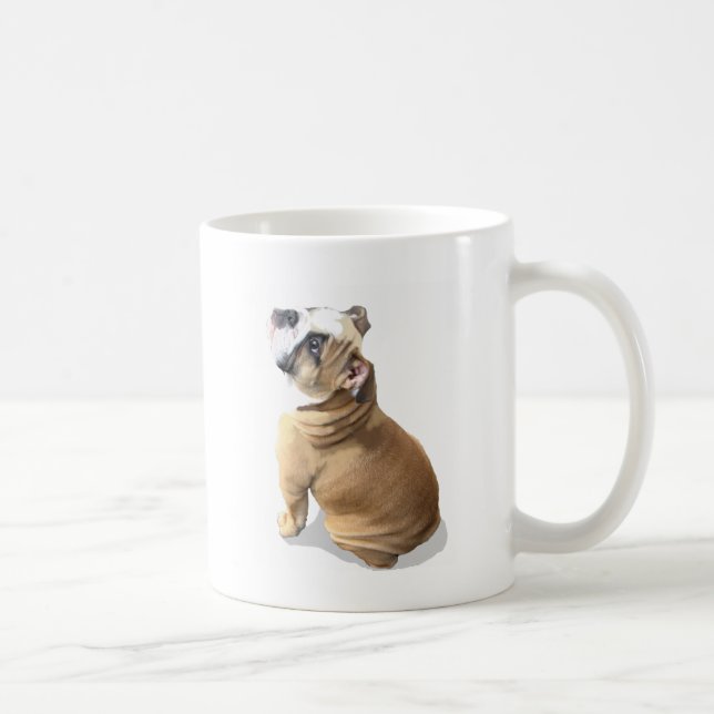 Taza De Café Perrito inglés del bulldog (Derecha)
