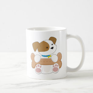 Taza De Café Perrito lindo con un bocado