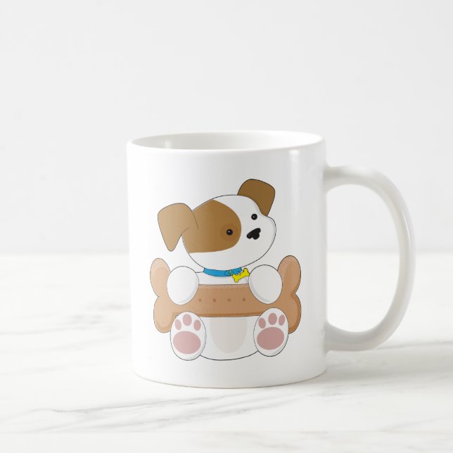 Taza De Café Perrito lindo con un bocado (Derecha)