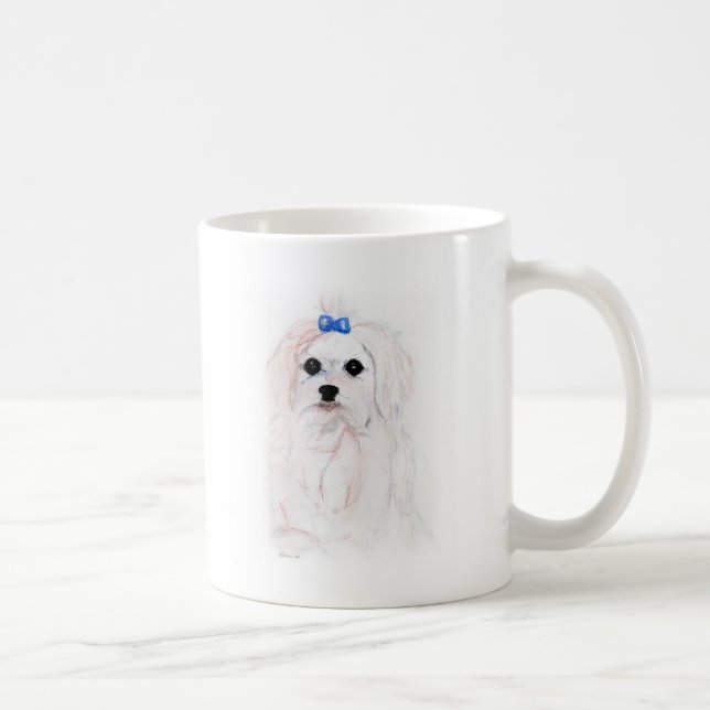 Taza De Café Perrito maltés (Derecha)