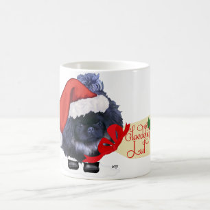 Taza De Café Perrito Pequinés Navidad