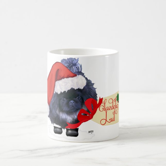 Taza De Café Perrito Pequinés Navidad (Centro)
