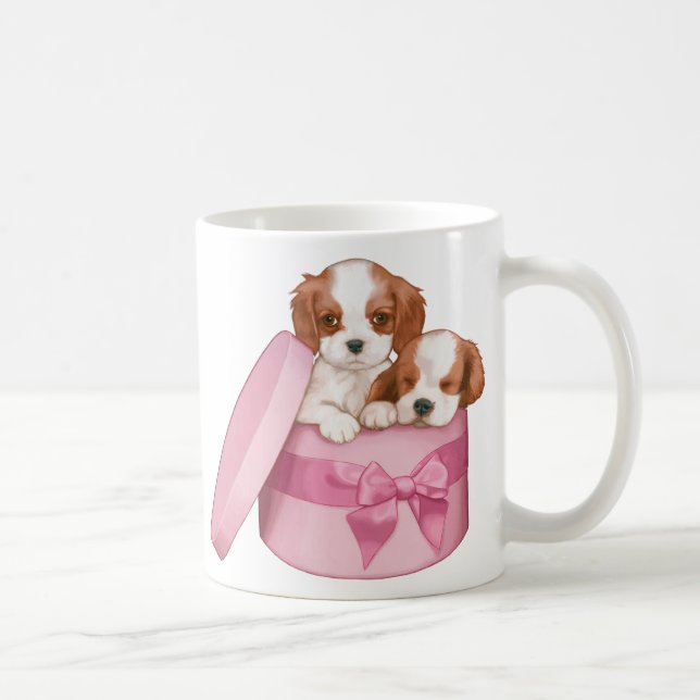 Taza De Café Perritos de rey Charles (Derecha)