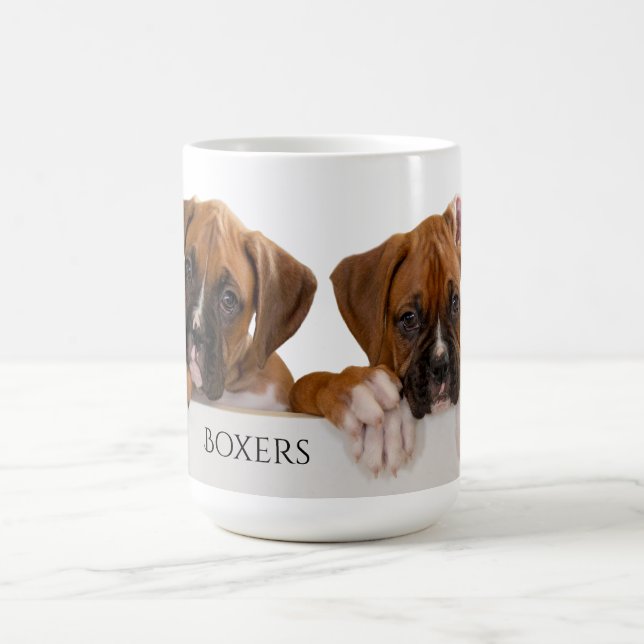 Taza De Café Perritos del boxeador (Centro)