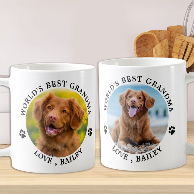 Taza De Café Perro Abuela Mascota personalizada Foto Perro aman (Subido por el creador)