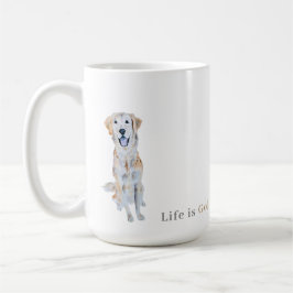 Taza De Café Perro acuarela de Golden Retriever