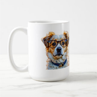Taza De Café Perro Adorable con Gafas