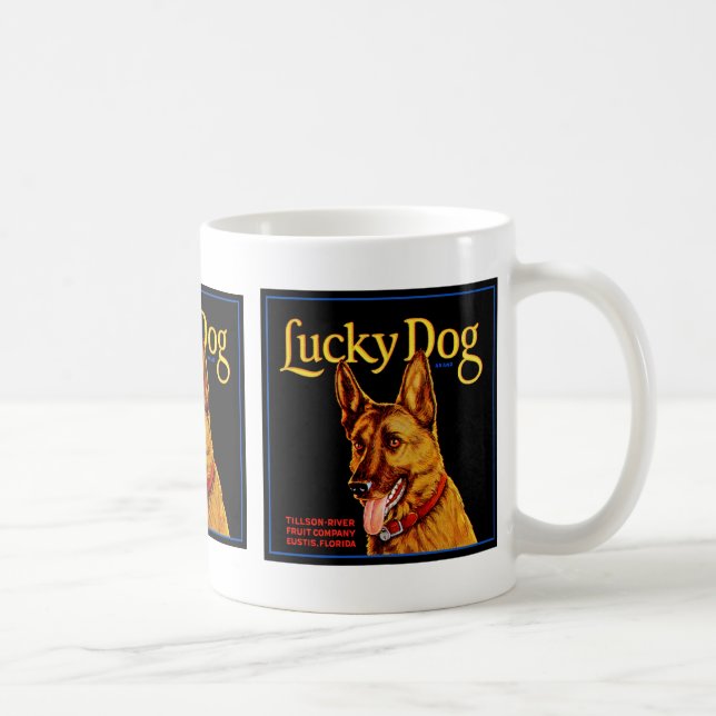 Taza De Café Perro afortunado (Derecha)