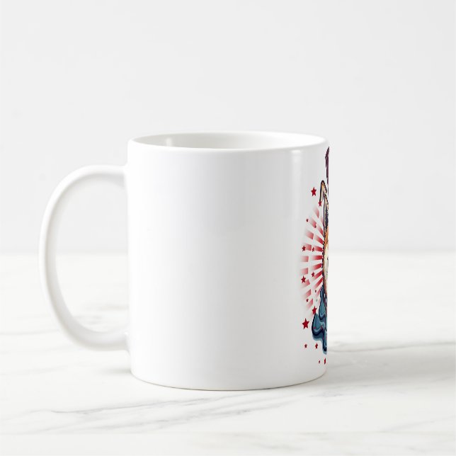 Taza De Café Perro Akita con Día de la Independencia (Izquierda)