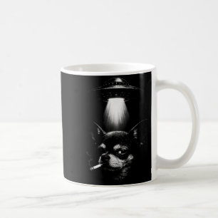 Taza De Café Perro Alien Fumando Cigarrillo Camiseta Ufo Divert