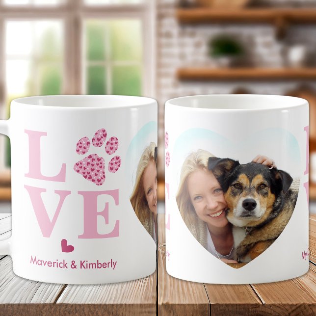 Taza De Café Perro AMOR Corazón Foto Mascota Personalizado Vale (Subido por el creador)