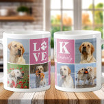Taza De Café Perro AMOR Personalizado 7 Papas de Collage de fot<br><div class="desc">Presentamos nuestra moderna y elegante taza de amor, el regalo perfecto para cualquier amante del perro! Esta taza de moda presenta un collage moderno de fotos personalizados y el mensaje personalizado para mostrar tu amor por tu amigo. Como madre o padre de un perro, no hay nada mejor que masturbarse...</div>