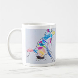 Taza De Café Perro arco iris