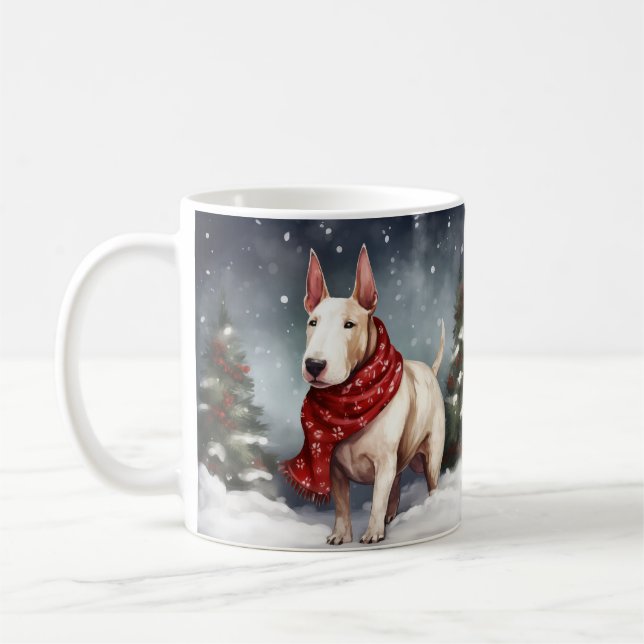 Taza De Café Perro asqueroso en Navidades de nieve (Izquierda)