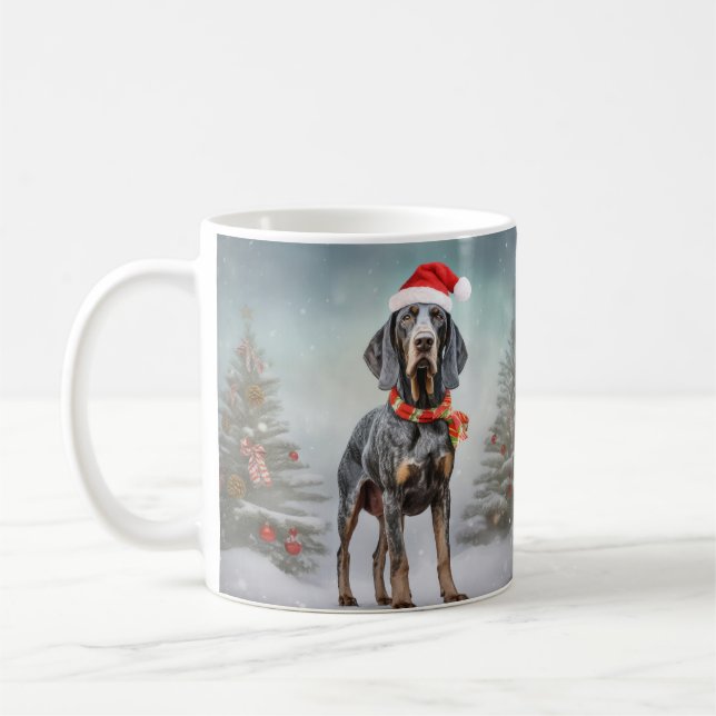 Taza De Café Perro atún rojo en Navidades de nieve (Izquierda)