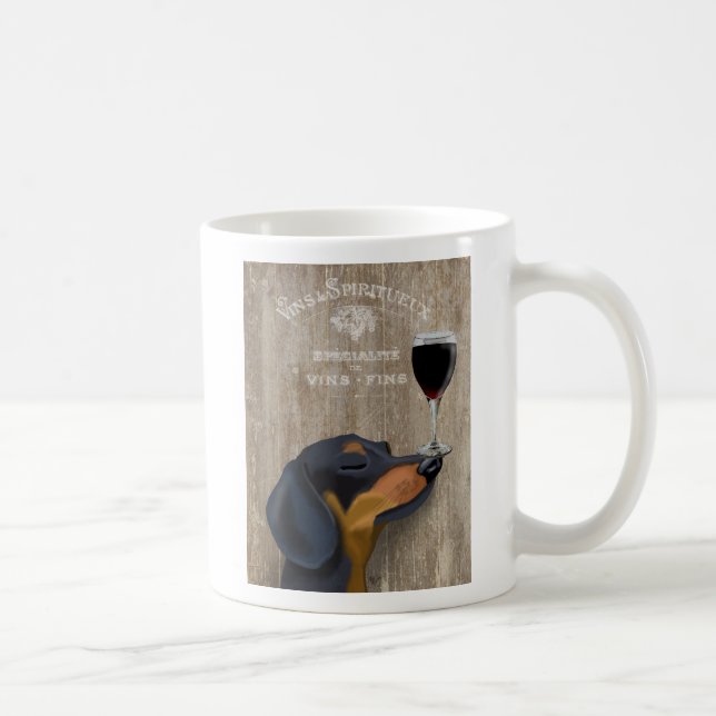 Taza De Café Perro Au Vin Dachshund (Derecha)