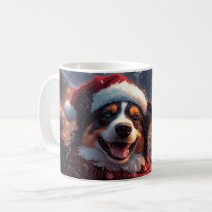 Taza De Café Perro Australian Kelpie Montaña Rusa Navidad