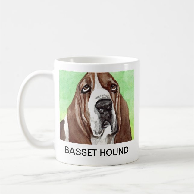 Taza De Café Perro Basset Hound (Izquierda)