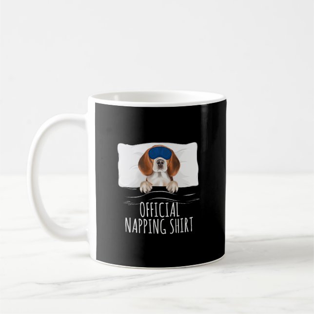 Taza De Café Perro Beagle Dormido Perro Oficioso Napa Oficial/  (Izquierda)