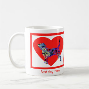 Taza De Café Perro Beagle Hound rojo perro de San Valentín café