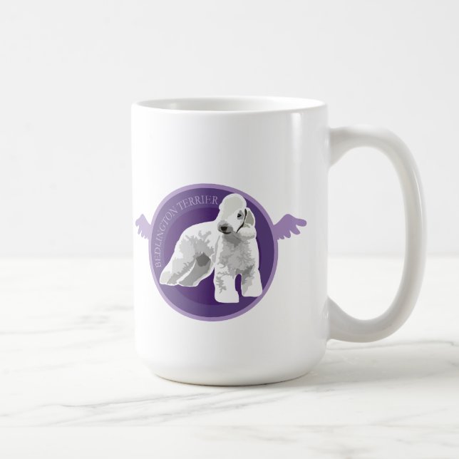 Taza De Café Perro bedlington terrier (Derecha)