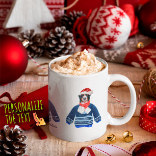 Taza De Café Perro Bernés con Jersey Feo Amante de Perros en Na