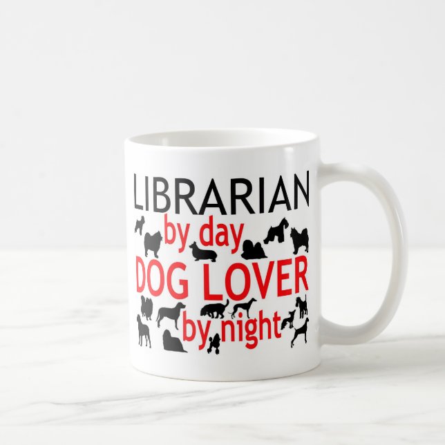 Taza De Café Perro bibliotecario (Derecha)