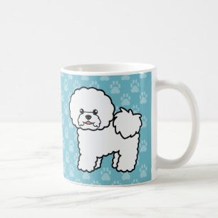 Taza De Café Perro Bichon Frise de dibujos animados lindo