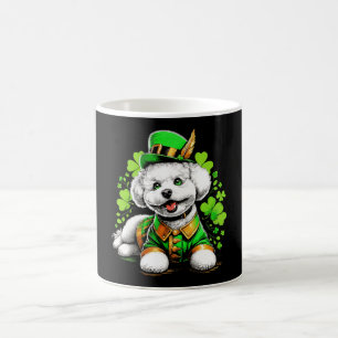 Taza De Café Perro Bichon Frise Día de San Patricio