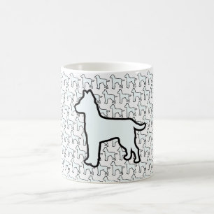 Taza De Café Perro Blanco Grande Blanco