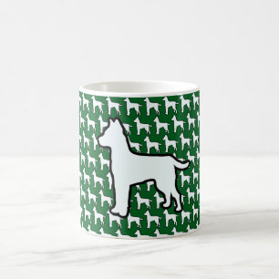 Taza De Café Perro Blanco Grande Verde    
