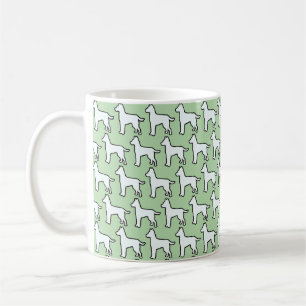 Taza De Café Perro Blanco Menta Verde