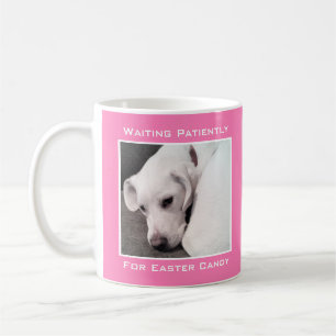 Taza De Café Perro Blanco Perro Blanco Perezoso Esperando El Pi