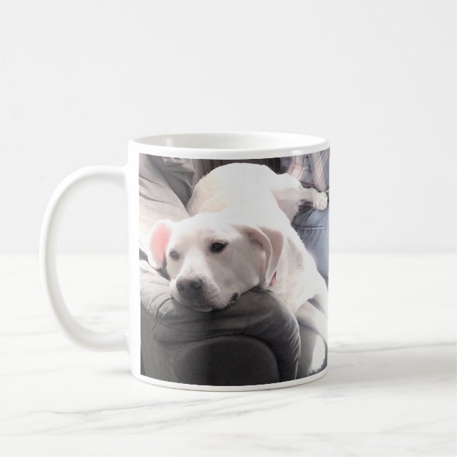 Taza De Café Perro blanco y pacífico (Izquierda)