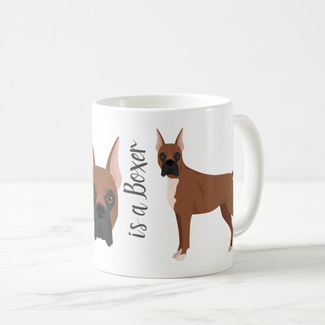 Taza De Café Perro Boxer (Anverso derecho)