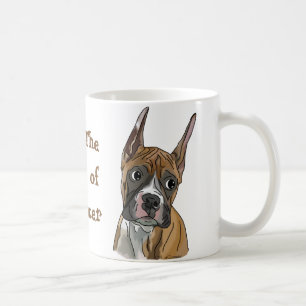 Taza De Café Perro Boxer Ciervo Rojo Animado
