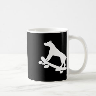Taza De Café Perro Boxer Divertido Patinando En Monopatín Patin