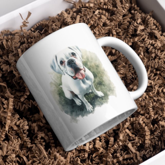 Taza De Café Perro Boxer en acuarela (Subido por el creador)