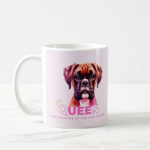 Taza De Café Perro Boxer: Maestro de la Reina