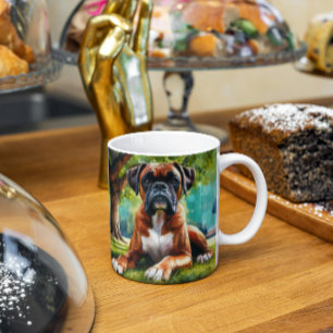 Taza De Café Perro Boxer 🐾 Saltos de malla y mareas de cola