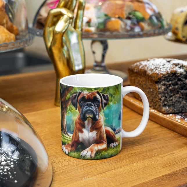 Taza De Café Perro Boxer 🐾 Saltos de malla y mareas de cola (Subido por el creador)