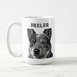 Taza De Café Perro Bozal Azul Heeler