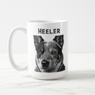 Taza De Café Perro Bozal Azul Heeler