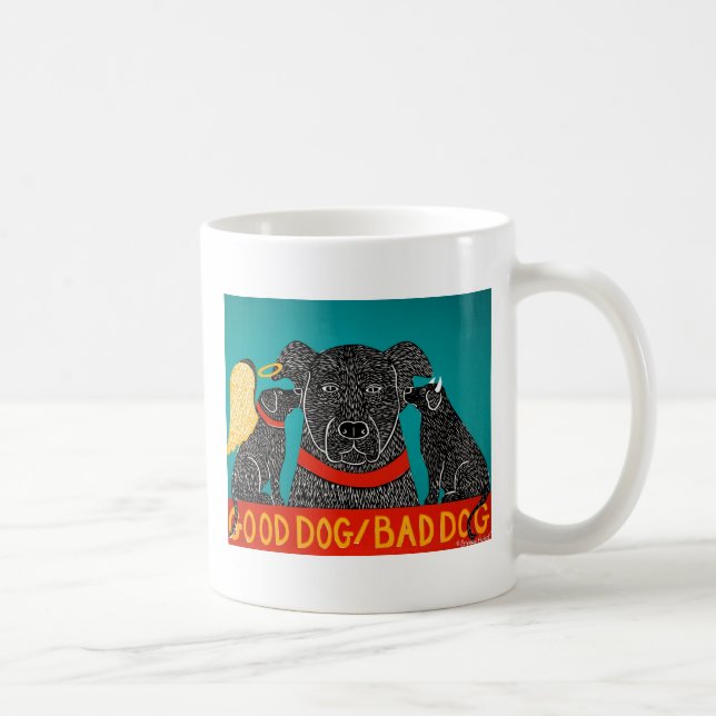 Taza De Café Perro bueno Perro malo Mug-Stephen Huneck (Derecha)