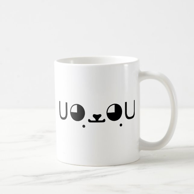 Taza De Café Perro cachorro kawaii japonés emoticono komoji (Derecha)