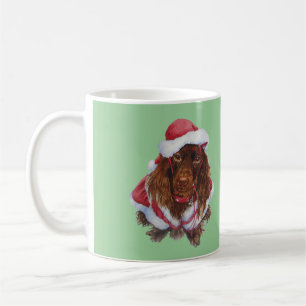Taza De Café Perro cachorro lindo vestido para navidades