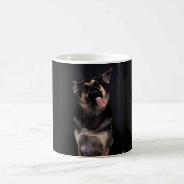 Taza De Café Perro cachorro pastor alemán divertido Mug (Centro)