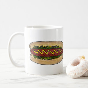 Taza De Café Perro caliente con Mustard Relish Fast Food Foodid