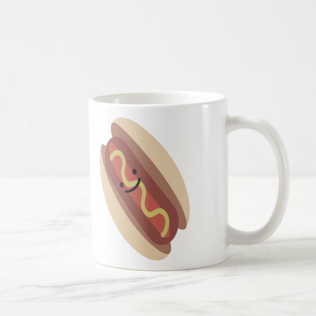 Taza De Café Perro caliente de Kawaii (Derecha)